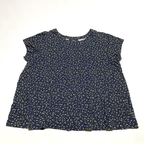 ellos Tops - Ellos Floral Top Short Cap Sleeve‎ Women's Large 18/20